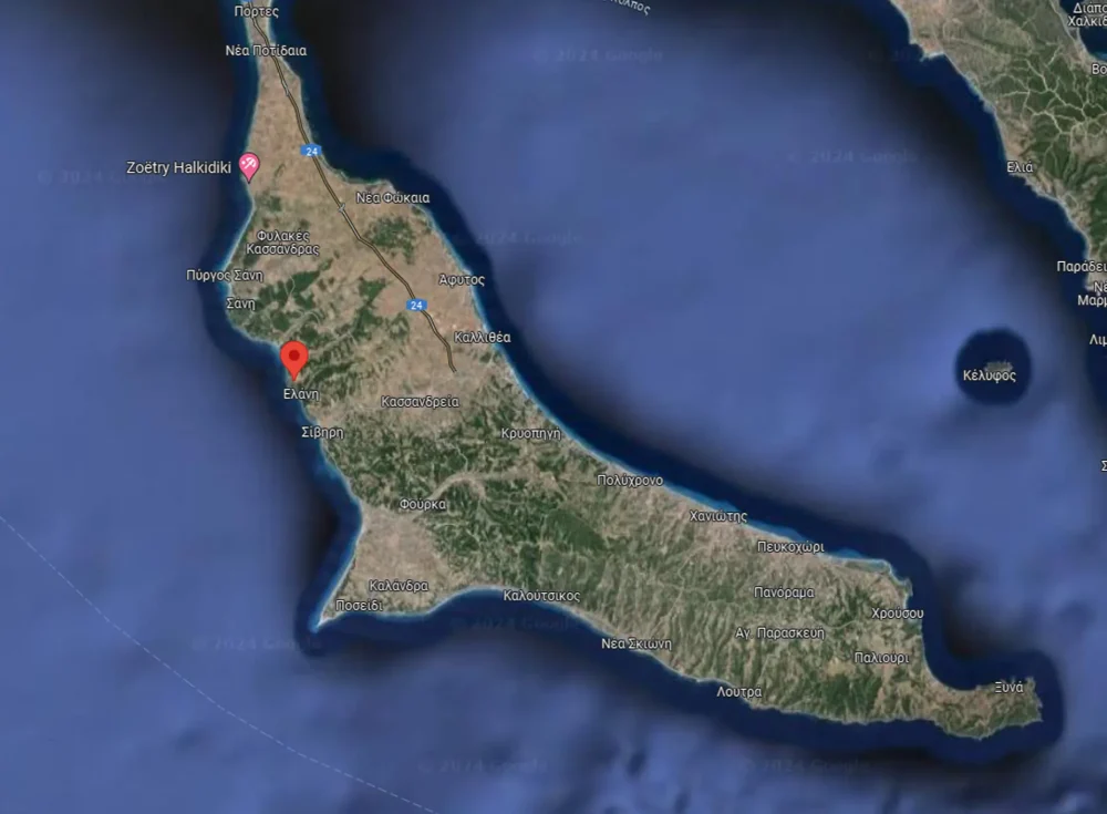 for sale plot of land 11.875sq.m Elani halkidiki kassandra hellas